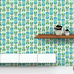 ArtzFolio Printed UV-Resistant Anti-Bacterial Indian Ethnic Stripes Peel & Stick Wallpaper-image-4