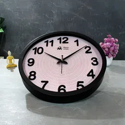 Myntra Elegant Homes Pink Printed Analogue Round Contemporary Sweep Silent Wall Clock-35