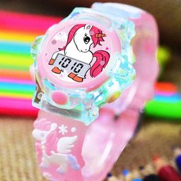Shocknshop Girls Patterned Dial & Straps Digital Multi Function Watch 331 FlyUnicorn Pink-image-18