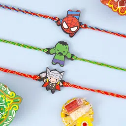 Disney By Yellow Bee Set Of 3 Rakhi With Greeting Card & Roli Chawal-image-6