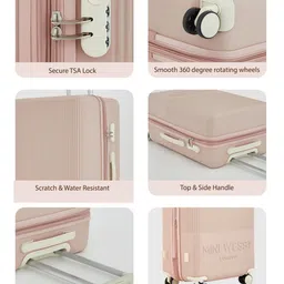 Mini west london Set Of 2 Hard Sided Medium & Cabin Trolley Bags image 2