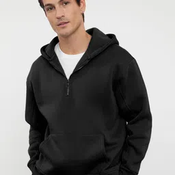 Trendyol Men Solid Hood Sweatshirt-image-66