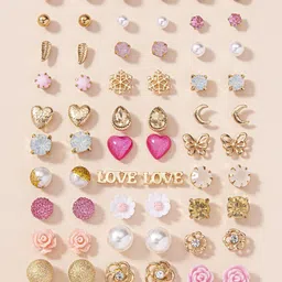 DressBerry Heart Shaped Studs Earrings-image-60