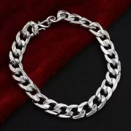 FIMBUL Men Sterling Silver Link Bracelet-image-10