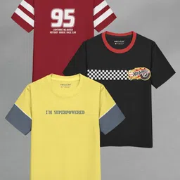 HELLCAT Boys 3 Printed Applique T-shirt-image-21