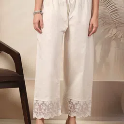 Clora Creation Women Cotton Straight Hem Design Palazzos-picture-6