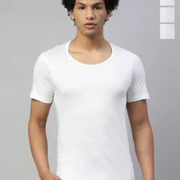 DIXCY SCOTT MAXIMUS Pack Of 4 Cotton Basic Innerwear Vests N_MAXGV02 GLIDE -VST-P4, WHT-image-84