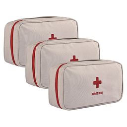Aura Grey & Red 3 Pieces First Aid Organisers Box-picture-28