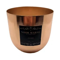 Earthly Edges Copper-Toned Scented Jar Candle-image-80