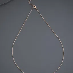 Kushal's Fashion Jewellery Rose Gold-Plated Zircon Stone Studded Pendant With Chain-24