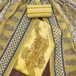 LeeliPeeri Designer Printed Unstitched Dress Material-image-83