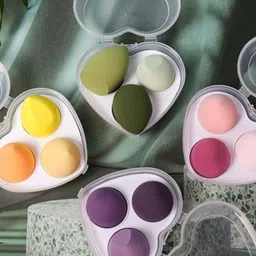 FEELHIGH Set Of 3 Makeup Blender Sponge With Heart Shape Box-17