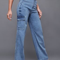 Miss Chase Women Wide Leg High-Rise Stretchable Jeans-image-96