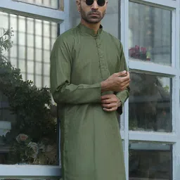 KRAFT INDIA Geometric Printed Mandarin Collar Straight Kurta-image-80