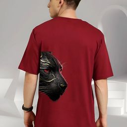 Elibolz Men Graphic Printed Round Neck Cotton Oversized T-shirt-image-17