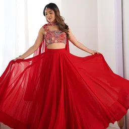 Tanhai Embroidered Ready to Wear Lehenga & Blouse With Dupatta-picture-36