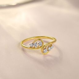 Mia by Tanishq Infinity Grace 14K Gold & Diamond Finger Ring-image-92
