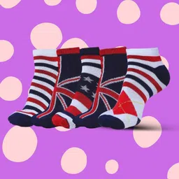 MJE Men Pack Of 5 Patterned Ankle Length Socks-image-86