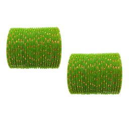 PRIYA KANGAN Velvet & Glass Bangles-14