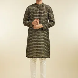 Diwas by Manyavar Floral Printed Mandarin Collar Straight Kurta-image-92