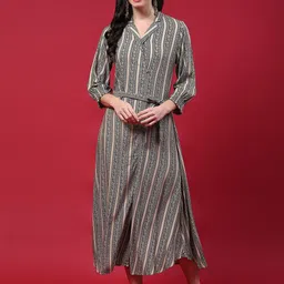 Shree Women Print Liva A-Line Maxi Dress-picture-5