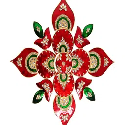Kala Samarpan Green & Red Textured Festive Decors-picture-10