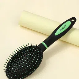Beutifly Round Paddle Cushion Hairbrush - Green-11
