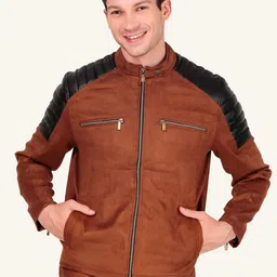 Leather Retail Men Suede Biker Jacket-picture-55
