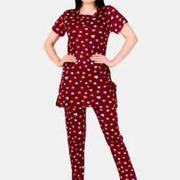 WELL QUALITY Women Printed Night suit-image-15