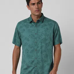 VAN HEUSEN DENIM LABS Men Slim Fit Floral Opaque Printed Casual Shirt-picture-20