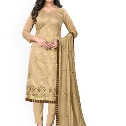 HERE&NOW Paisley Embroidered Unstitched Dress Material-picture-32