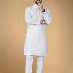 DVILLA Men Cotton Solid Straight Kurta-image-65