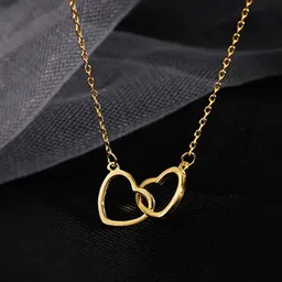 BEYTER Stainless Steel Interlocked Heart Pendant With Chain-picture-8