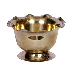 Exotic India Gold Toned Textured Brass Chandan Pela-49