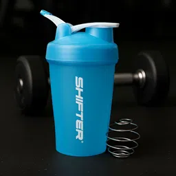 SHIFTER Blue & White Brand Logo Printed Water Bottle-400 ml-56