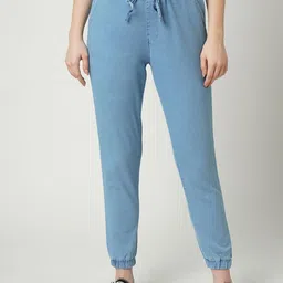 Kraus Jeans Women Relaxed Fit High-Rise Flat-Front Joggers Trousers-image-18