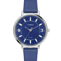 Timex Women Brass Dial & Leather Straps Analogue Watch TWEL15818-42