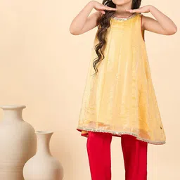 Stylo Bug Girls Solid Anarkali Kurta with Trousers-picture-37
