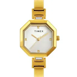 Timex Women Brass Dial & Stainless Steel Bracelet Style Straps Analogue Watch TWEL195SMU01-image-54