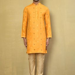 Arihant Rai Sinha Ethnic Motifs Embroidered Thread Work Pure Cotton Kurta with Pyjama-picture-43