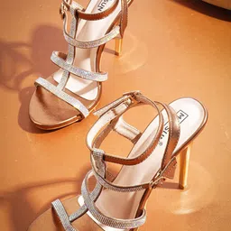Maysun Women Party Open Toe Stiletto Sandals with Western - Embellished-picture-10