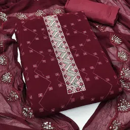 Maroosh Embellished Unstitched Dress Material-image-64