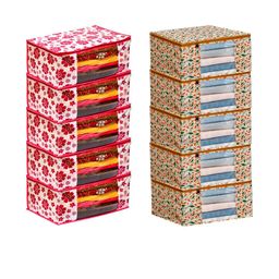 AMAK INC Multicoloured Fabric Multi-Utility Wardrobe Organisers-picture-6