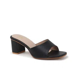 Lavie Textured PU Work Open Toe Block Sandals image 4