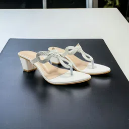 FABBMATE Women Embellished Party Mid-Top Block-Heel Sandals-picture-28