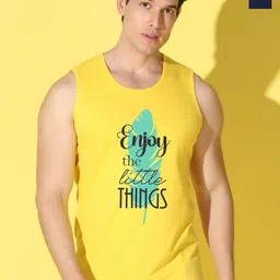 WOOSTRO 2-Pcs Printed Odour-Free Cotton Innerwear Vests VWS26(ENJOY YELLOW)(BKLN NAVY)-image-23