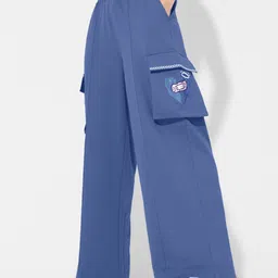 The Souled Store Women Mid-Rise Easy Wash Pure Cotton Cargo Trousers-picture-11