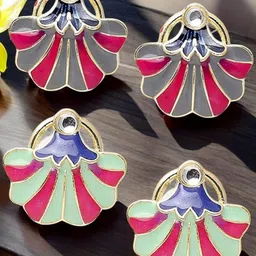 OOMPH Floral Studs Earrings-image-51