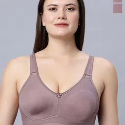 In Care Women Pack of 2 Full Coverage Non Padded Pure Cotton T-shirt Bra-56