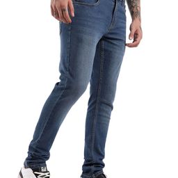 WROGN Men Slim Fit Low Distress Light Fade Jeans-image-48